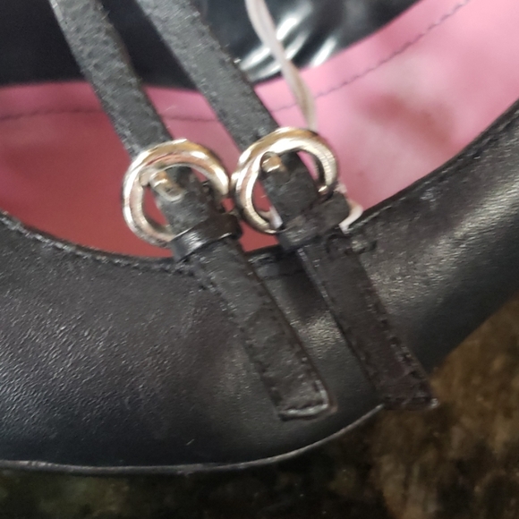 NWOT Isaac Mizrahi 3.5in Blk lthr w bwn lthr sole - Picture 5 of 8